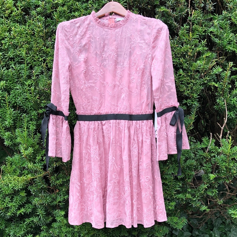 Q&A***Embroidered Pink Party Dress**Small $389